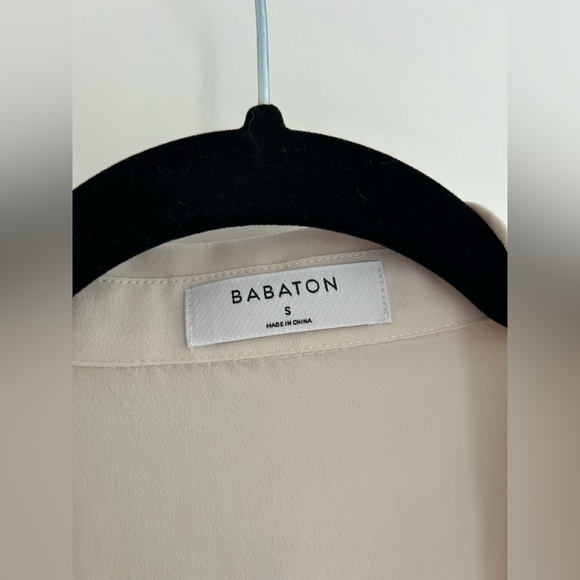 Aritzia Babaton Monocle Blouse (matte pearl) - Picture 2 of 8